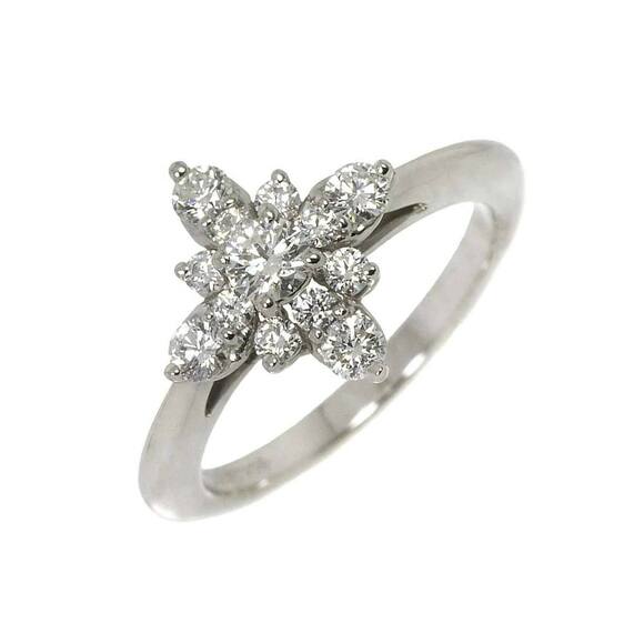 TIFFANY & CO. Platinum Diamond Ring - Picture 1 of 8